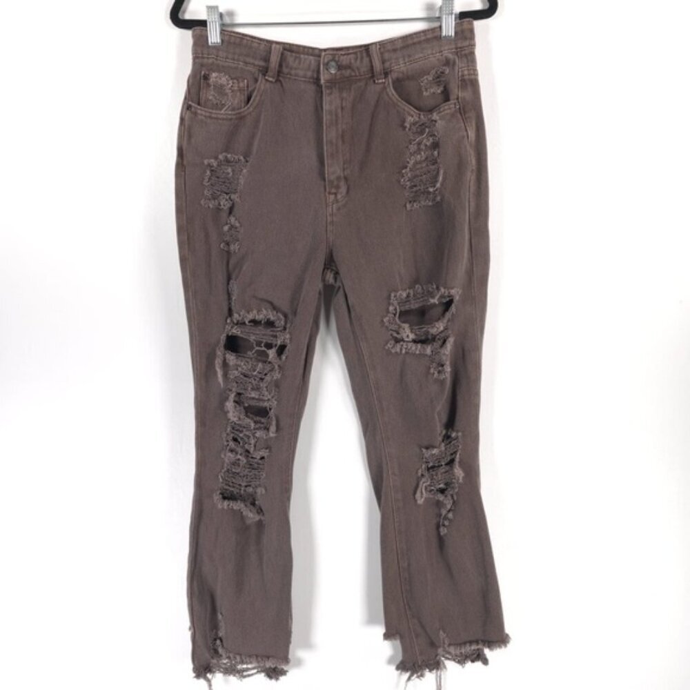 Petra 153 Distressed Jeans High Rise Cotton‎ P770VXF-BG Cut 1617 Size 9/28